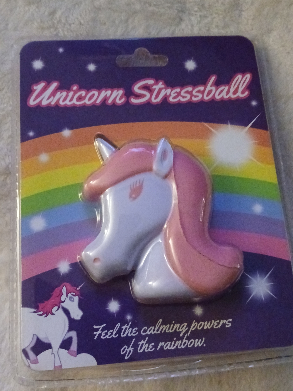 💥 Unicorn Stressball by Toysmith - Pink & White Squishy Fidget 🦄🌈